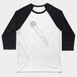 Microphone (Gray Lines) Analog / Music Baseball T-Shirt